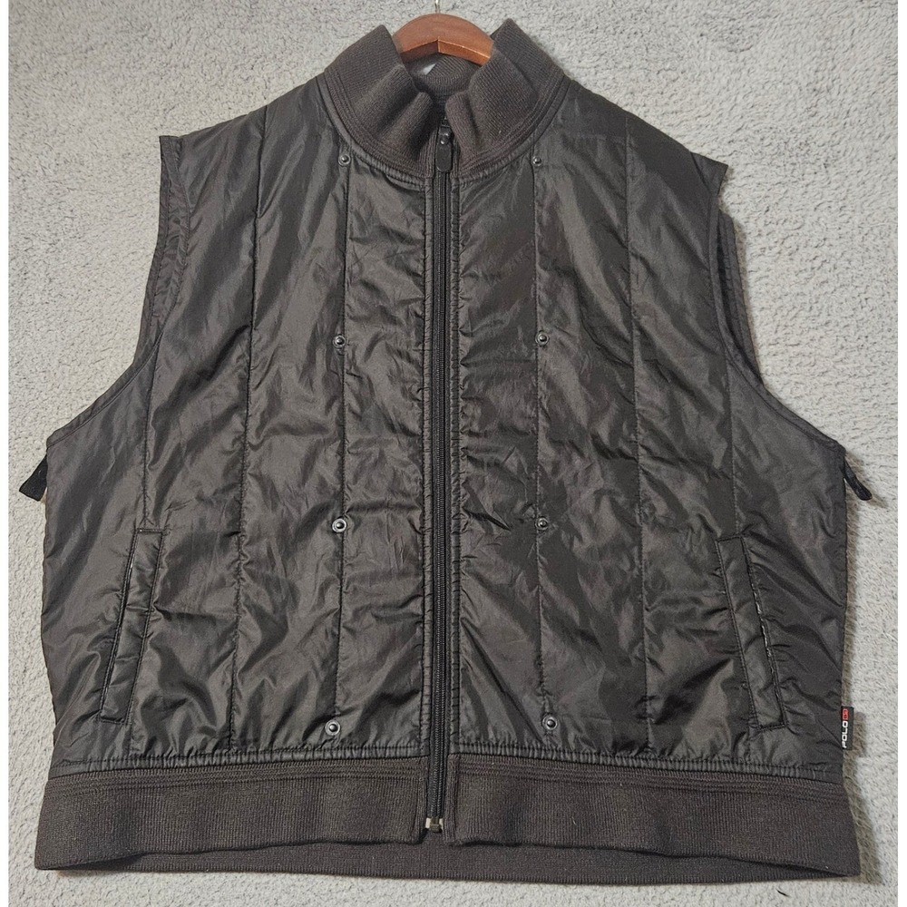Polo Ralph Lauren Black Vertical Quilt Insulated‎ Vest Men's Size XL